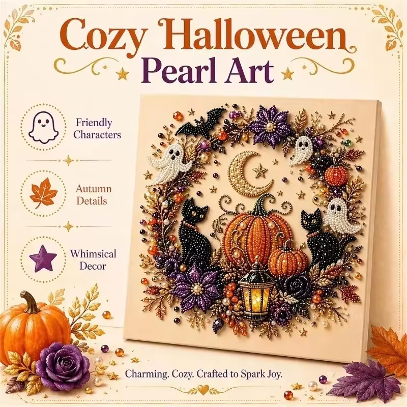 Resin Art Kit For Beginners - @Halloween Ghost Pearl Art Kit untuk