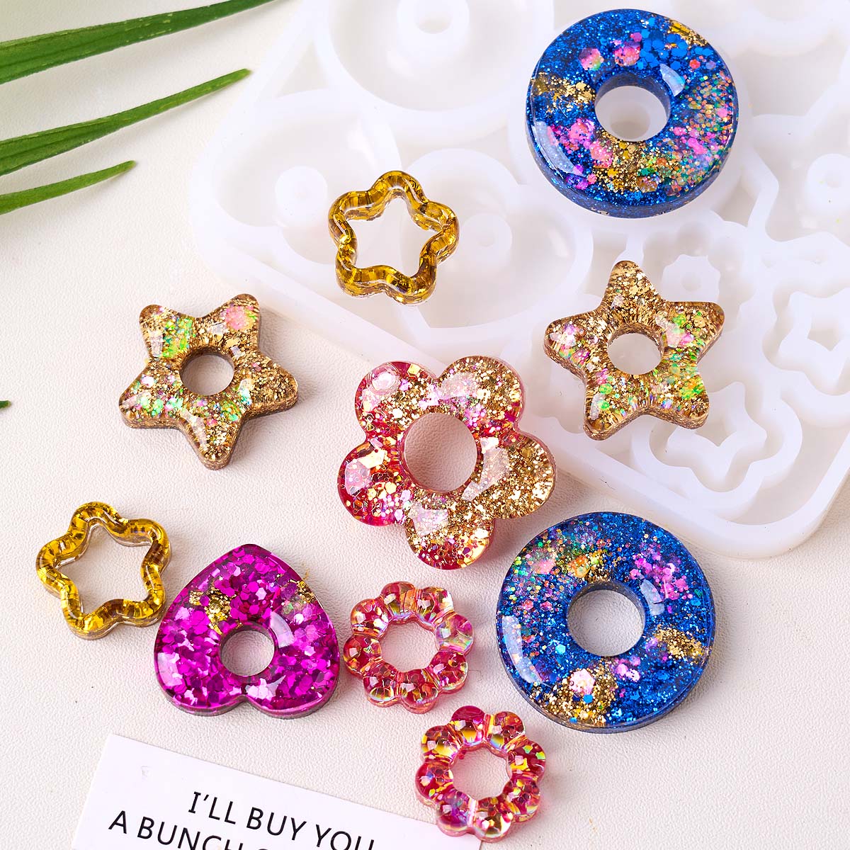 Resin Art And Deco - Buatan tangan Tekan pada kuku transparan