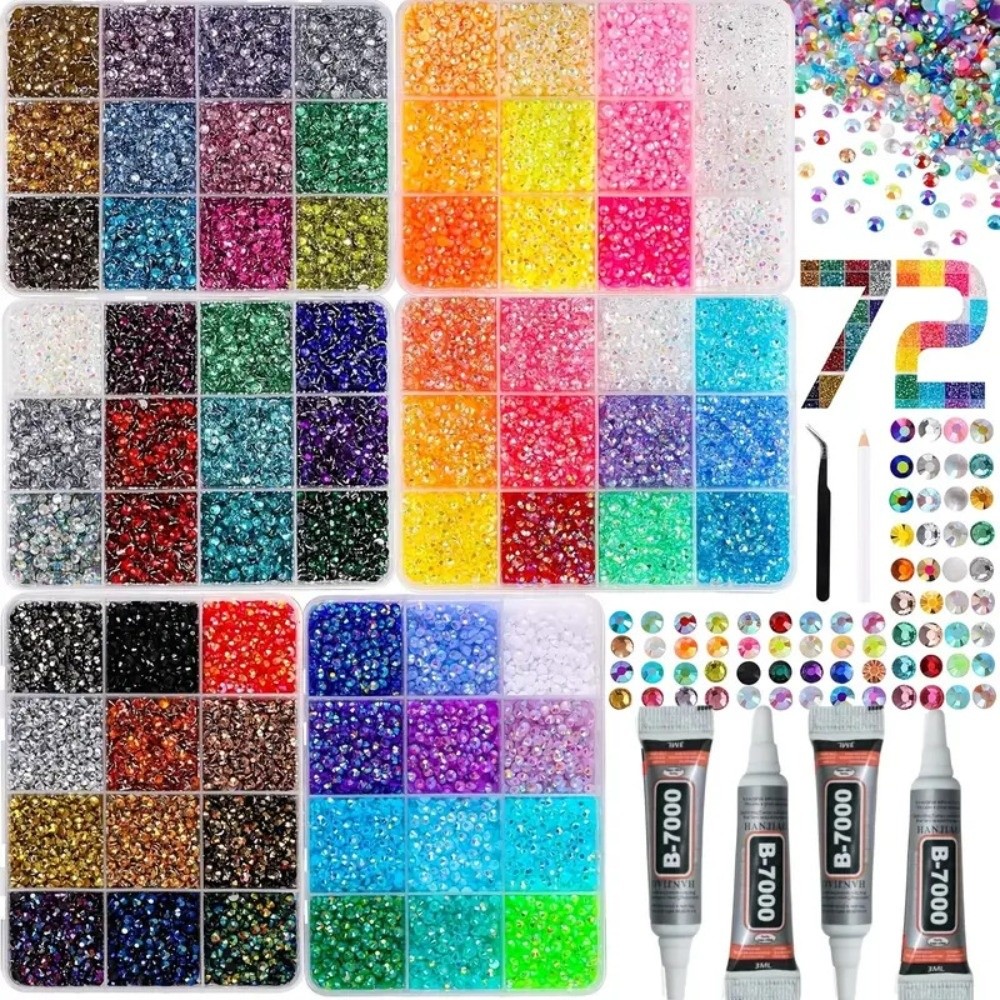 Resin Art And Jewelry - Kit Rhinestone Resin Multiwarna Berkilau untuk
