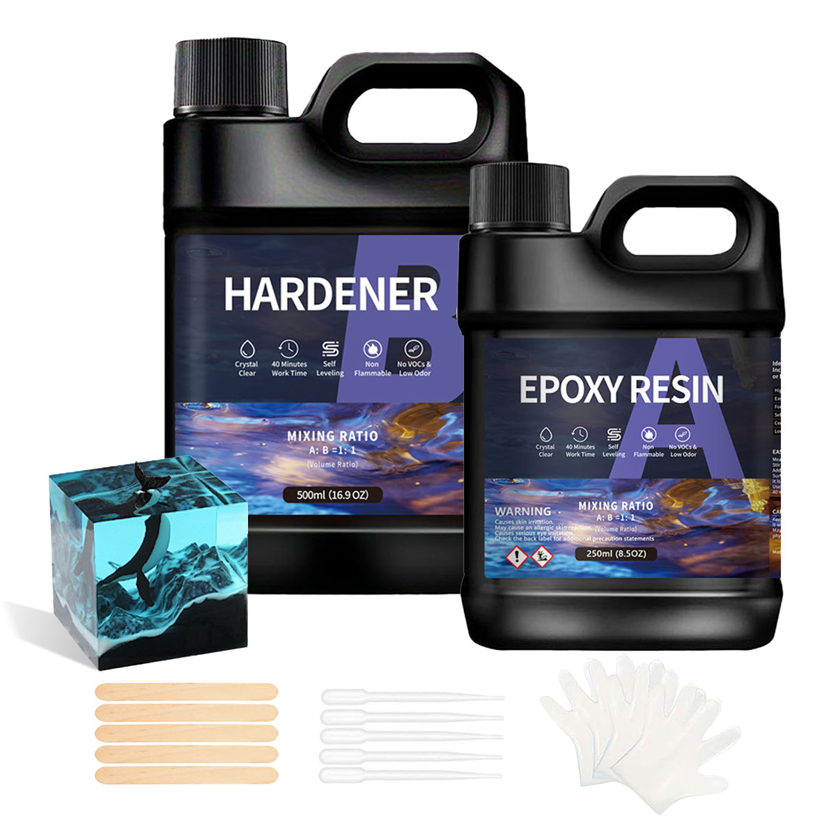 Resin Art Ratio - Kit Resin Epoxy Profesional AB Rasio