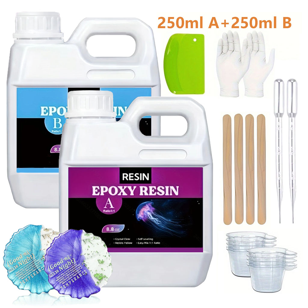 Resin Art And Jewelry - 125ml/250ml Kit Resin Tuang Kristal Jernih