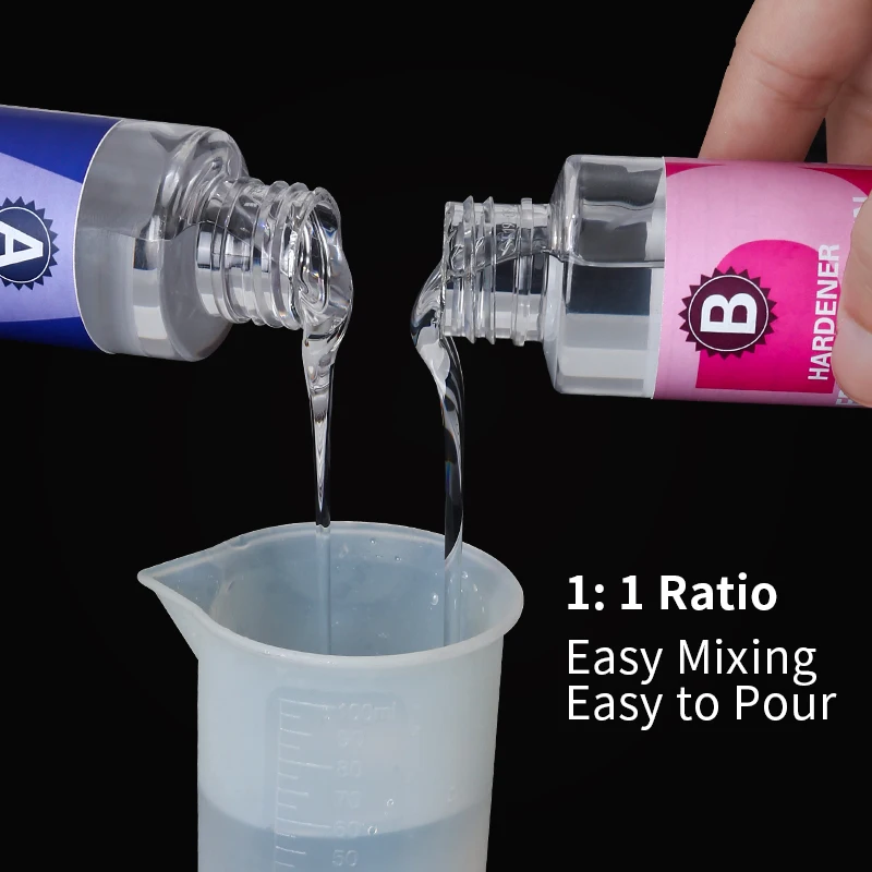 Resin Art Ratio - 100g Kit Resin Epoxy Transparan Kilap