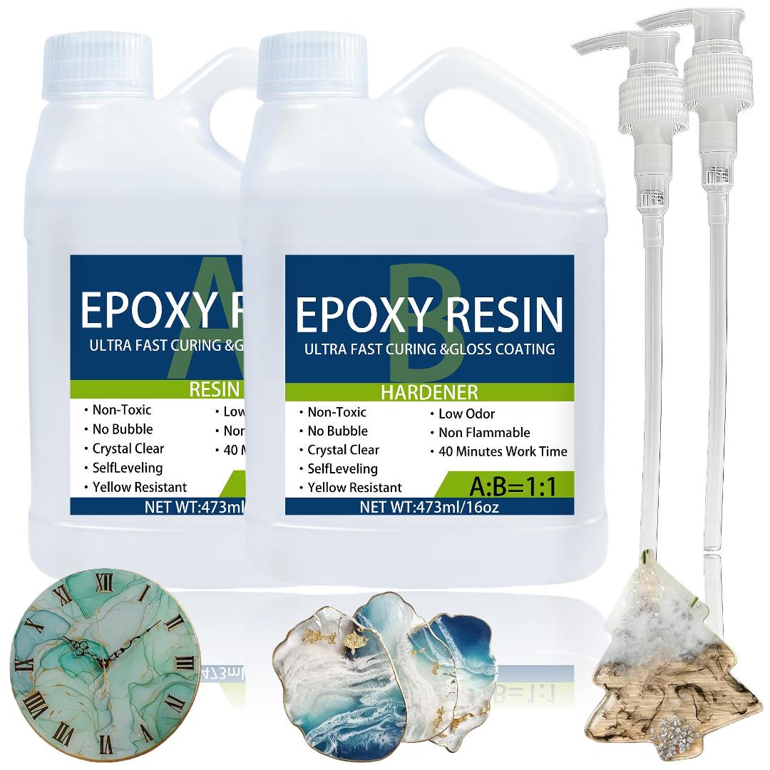 Resin Art Ratio - Kit Resin Epoksi 32OZ, Resin Seni