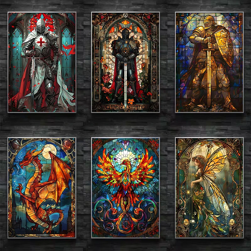 Resin Art And Deco - Poster Kaca Patri Fantasi Cetak Lukisan