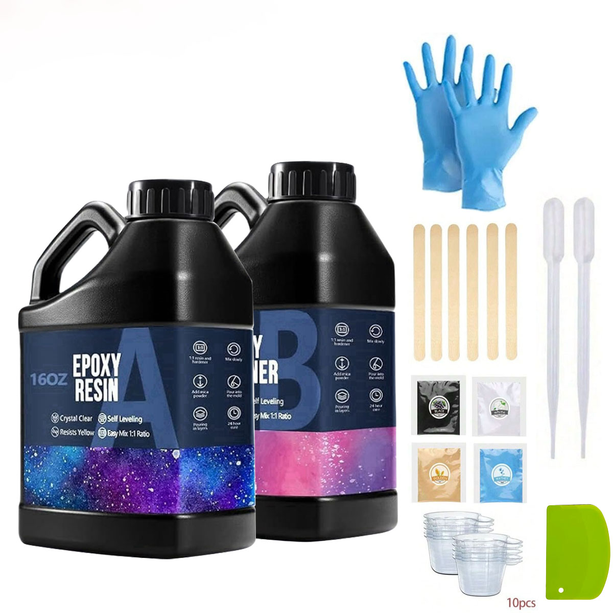 Resin Art And Jewelry - 1000ml Kit Resin Epoksi Kristal Jernih