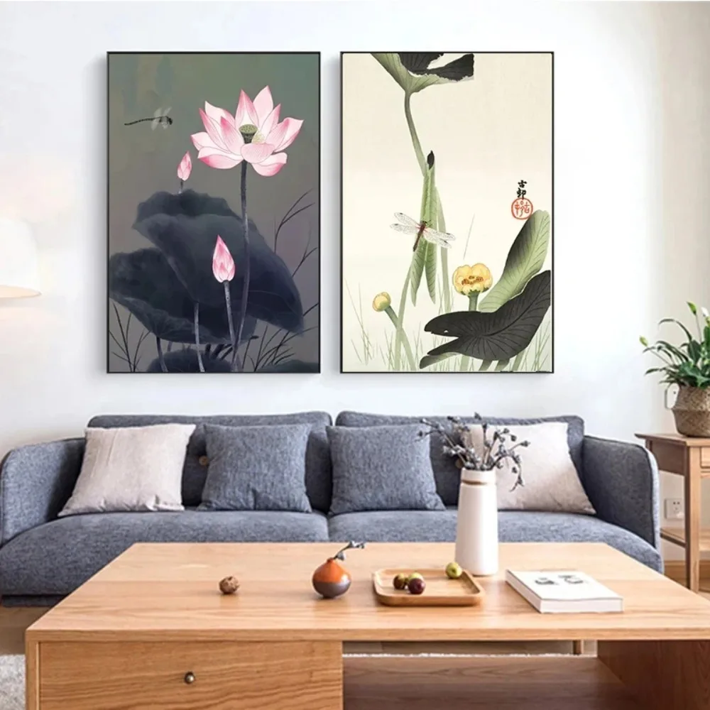 Resin Art And Deco - Poster Seni Pemandangan Daun Bunga Teratai
