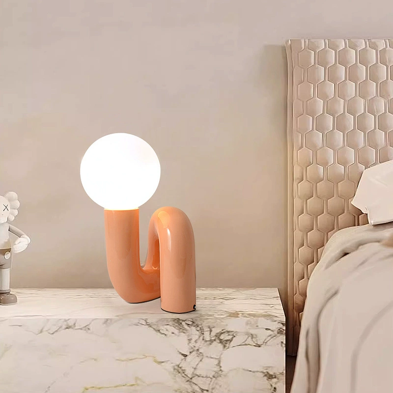 Lampu Meja Bulat Kaca LED Nord - Resin Art Uk ulasan dan harga