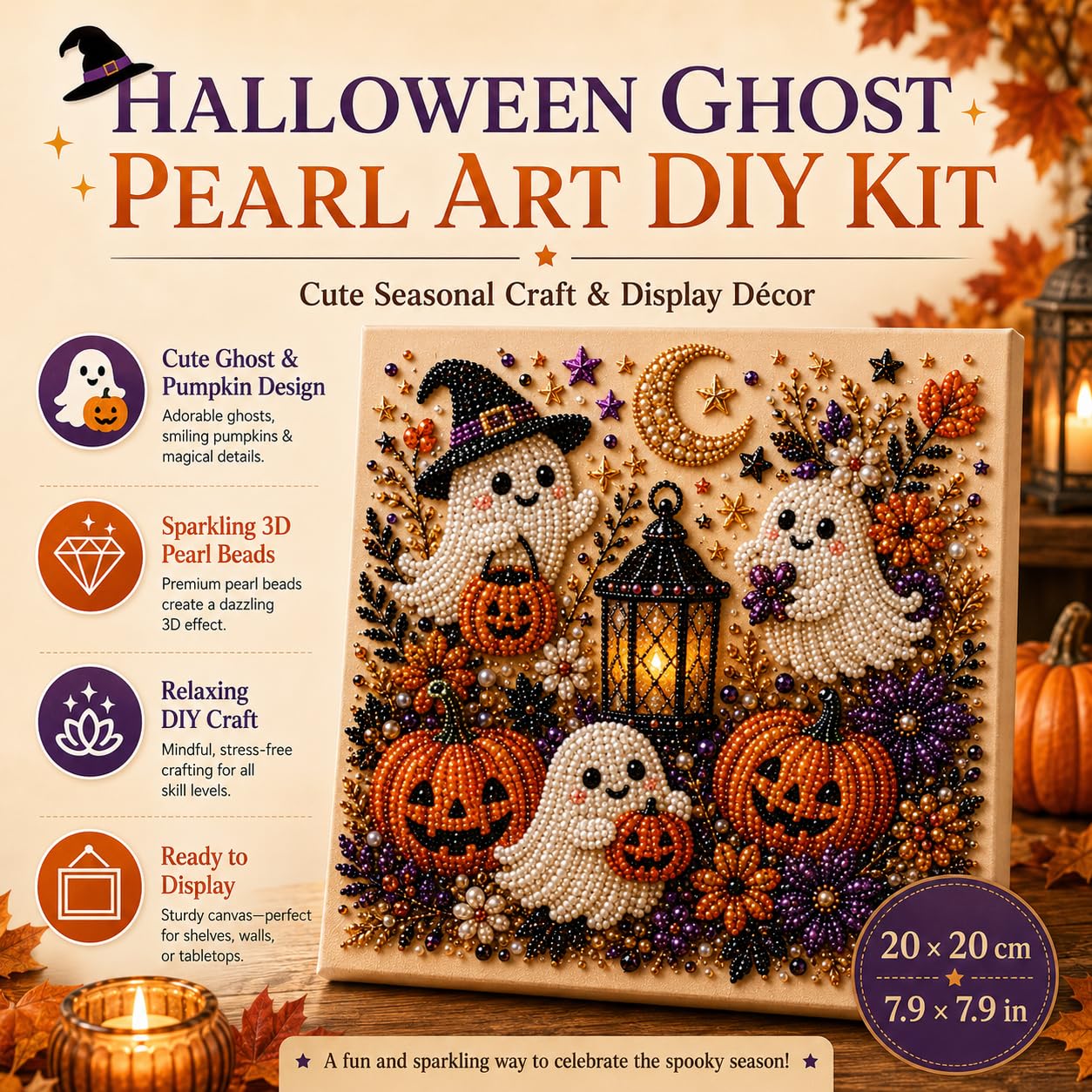 @Halloween Ghost Pearl Art Kit - Resin Art Kit For Beginners ulasan dan harga