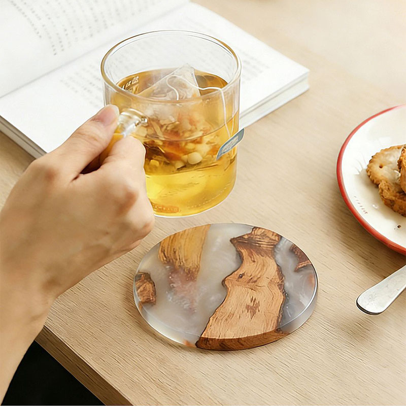 Set Coaster Minuman, Coaster K - Resin Art Coasters ulasan dan harga