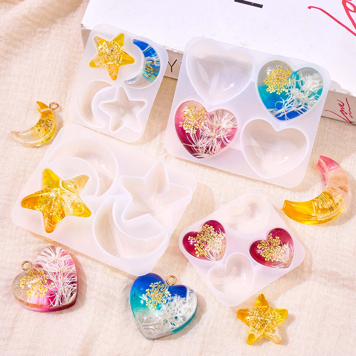 Cetakan Silikon Liontin Bintan - Resin Art Mould ulasan dan harga