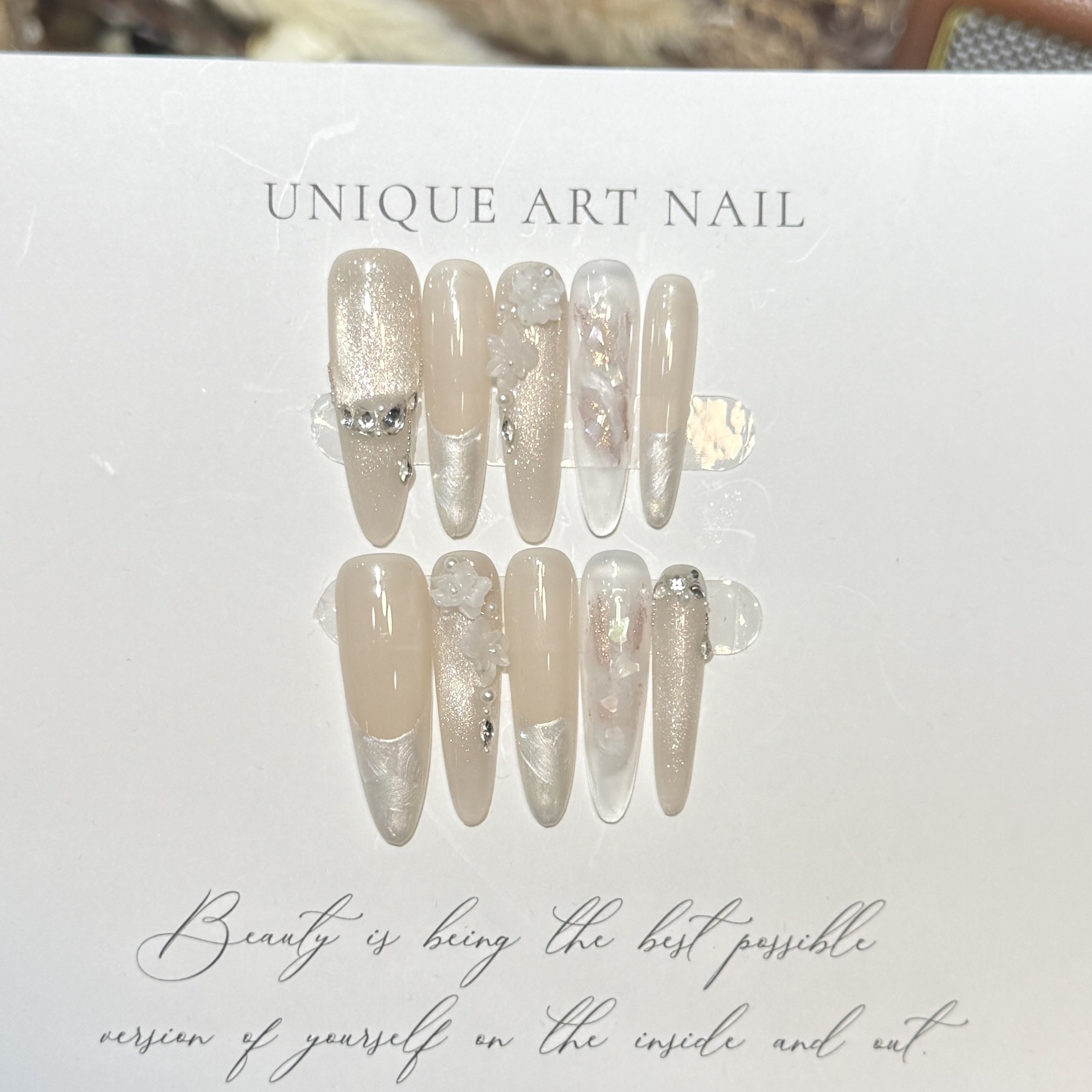 Kuku Palsu 10PCS Ungu Fantasi  - Resin Art And Deco ulasan dan harga