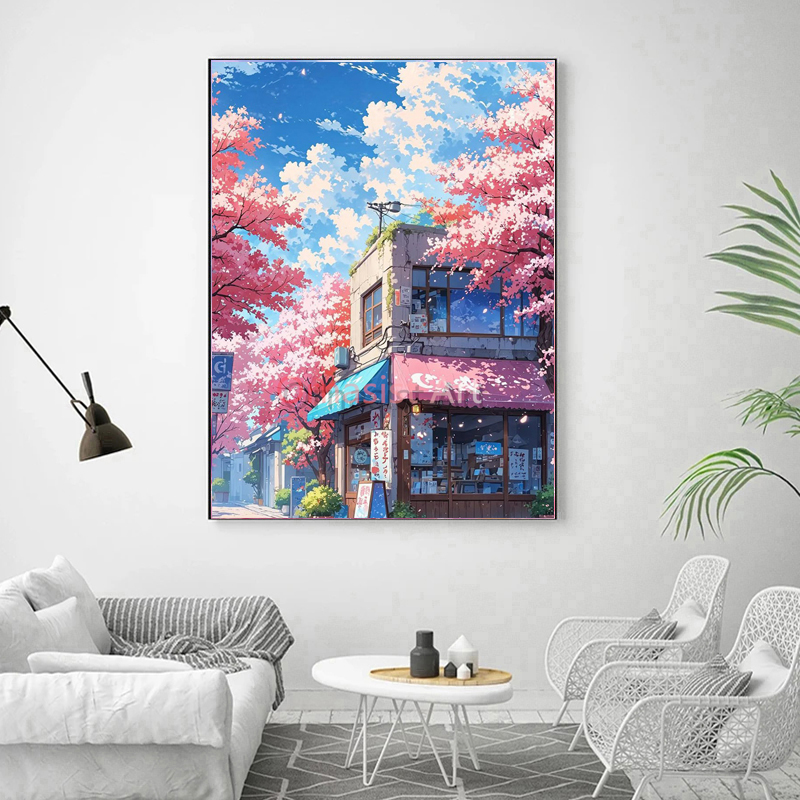 100% DIY Kit Lukisan Berlian B - Resin Art Wallpaper ulasan dan harga